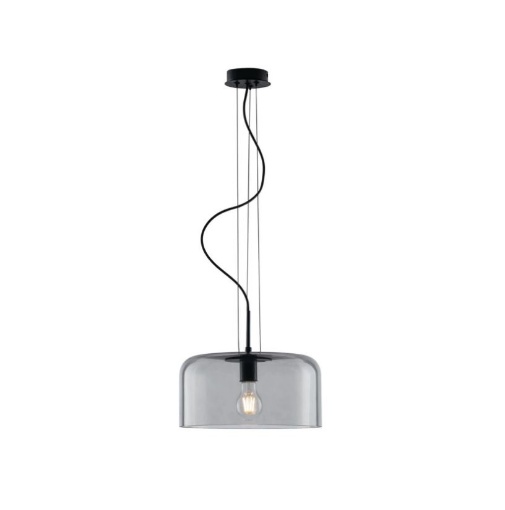 Immagine di Lampadario Rotondo Per Cucina In Vetro Fume Gibus 40 cm Fan Europe