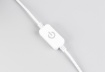 Immagine di Lampada da Tavolo Led Touch Norris Bacchetta Metallo Bianco e Legno Naturale Trio Lighting