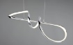 Immagine di Lampadario a Sospensione Cromo Design Fiocco Padua Led 4000k Switch Dimmer Trio Lighting