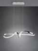 Immagine di Lampadario a Sospensione Cromo Design Fiocco Padua Led 4000k Switch Dimmer Trio Lighting