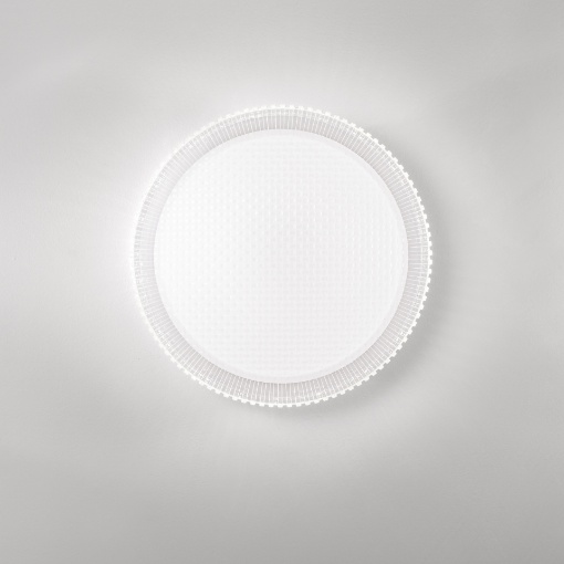Immagine di Plafoniera Led Acrilico Effetto Vetro 37w CCT Frozen Luce Ambiente Design