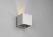 Immagine di Applique Cubo Biemissione Led 1w IP44 Ricaricabile Titanio con Sensore Movimento Talent Trio