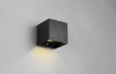 Immagine di Applique Biemissione Cubotto Nero Led 1w 3000k Ricaricabile Con Sensore Movimento IP44 Talent Trio
