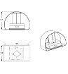 Immagine di Applique Biemissione Led Ricaricabile IP44 Con Sensore Movimento Talent Nero Trio