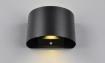 Immagine di Applique Biemissione Led Ricaricabile IP44 Con Sensore Movimento Talent Nero Trio