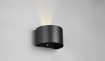 Immagine di Applique Biemissione Led Ricaricabile IP44 Con Sensore Movimento Talent Nero Trio
