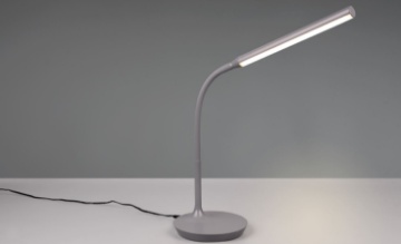 Immagine di Lampada Grigia Scrivania Ufficio Touch Led Dimmer CCT Toro H38 cm Trio Lighting