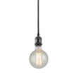 Immagine di Lampada Pendente Vintage Con Portalampade E27 Nero Fan