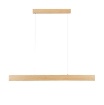 Immagine di Lampadario Orizzontale Barra Effetto Legno Per Tavolo Con Interruttore CCT Navel S120 Fan Europe