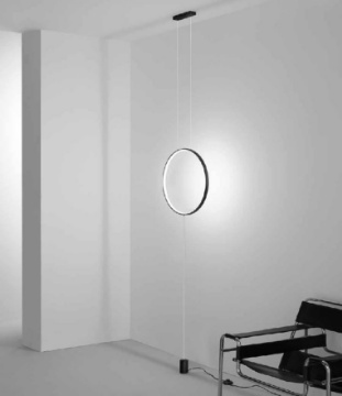 Immagine di Piantana Led Anello Luminoso Sospeso Con Interruttore CCT Portal Fan Europe