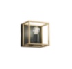 Immagine di Applique Da Parete Cubo Metallo Oro Nero Kimera AP1 Luce Ambiente Design