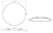 Immagine di  Plafoniera Led 53w Dimmer CCT  Yuma Alluminio Ø100 cm con Telecomando Trio Lighting 
