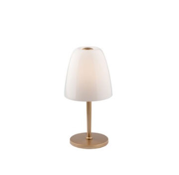 Lampada Da Tavolo 37h Cm In Vetro Nero E Ambrato