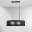 Immagine di Lampadario Con Paralume In Tessuto Per Soggiorno Moderno Capital 78 cm Luce Ambiente Design