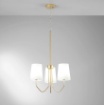 Immagine di Lampadario Oro Con Paralumi Per Stanza da Letto Sally Fan