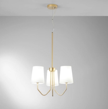 Immagine di Lampadario Oro Con Paralumi Per Stanza da Letto Sally Fan