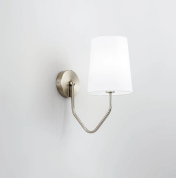 Immagine di Applique Camera Da Letto Nichel Paralume Tessuto Sally Fan