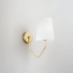 Immagine di Applique Oro Con Paralume Tessuto per Comodino Sally Fan