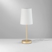 Immagine di Abatjour Da Comodino Oro Paralume Cono Bianco Sally Fan