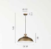 Immagine di Lampadario Per Cucina Vintage Campana Metallo Verde Rame 39 cm Bogota Fan Europe