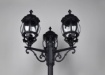 Immagine di Lampione da Giardino Classico 3 Luci 240cm IP44 Elvo Nero Trio