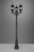 Immagine di Lampione da Giardino Classico 3 Luci 240cm IP44 Elvo Nero Trio
