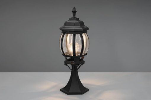 Immagine di Lampioncino Basso 49 cm Lanterna Nera Elvo IP44 Trio
