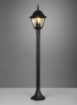 Immagine di Palo da Giardino Paralume Lanterna Vetro 1xE27 Livenza Alluminio Nero IP44 Trio Lighting