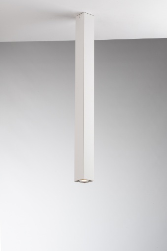 Immagine di Faretto Moderno Tubo Quadrato Bianco 75 cm GU10 Fluke PLQ Fan