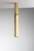 Immagine di Plafoniera Tubo Quadrato Oro 75 cm Per Bancone Penisola GU10 Fluke PLQ Fan