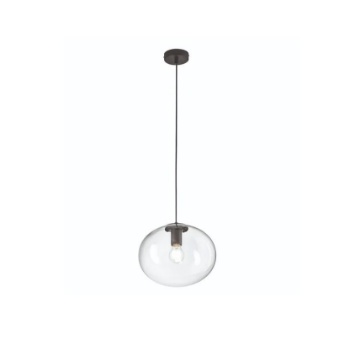 Immagine di Lampadario A Sospensione Boccia Vetro Trasparente 30 cm Galaxy Fan