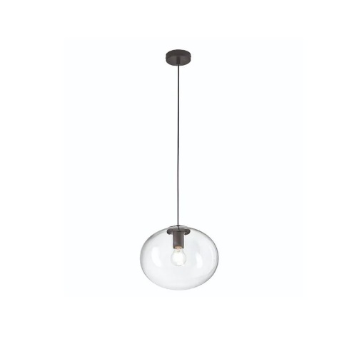Immagine di Lampadario A Sospensione Boccia Vetro Trasparente 30 cm Galaxy Fan