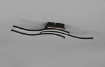 Immagine di Plafoniera Per Corridoio Nera Effetto Legno Bacchette Led 15w 3000k Route Trio