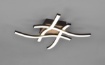 Immagine di Plafoniera Led Route 4 Bacchette Asterisco Nero Effetto Legno Trio Lighting