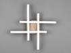 Immagine di Plafoniera Led Route 4 Bacchette Asterisco Nero Effetto Legno Trio Lighting