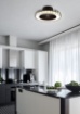 Immagine di Lampada Ventilatore da Soffitto Gabbia Nera Led con Tecnologia Wiz Sandfjord Trio Lighting 