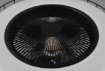 Immagine di Lampada Ventilatore da Soffitto Gabbia Nera Led con Tecnologia Wiz Sandfjord Trio Lighting 