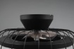 Immagine di Lampada Ventilatore da Soffitto Gabbia Nera Led con Tecnologia Wiz Sandfjord Trio Lighting 
