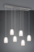 Immagine di Sospensione Cucina Moderna 6 Pendenti Doppio Vetro Barret Trio Lighting