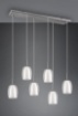 Immagine di Sospensione Cucina Moderna 6 Pendenti Doppio Vetro Barret Trio Lighting