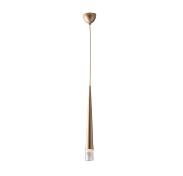 Immagine di Sospensione Cono Oro Pendente Isola Cucina Led GU10 Lancelot Fan Europe