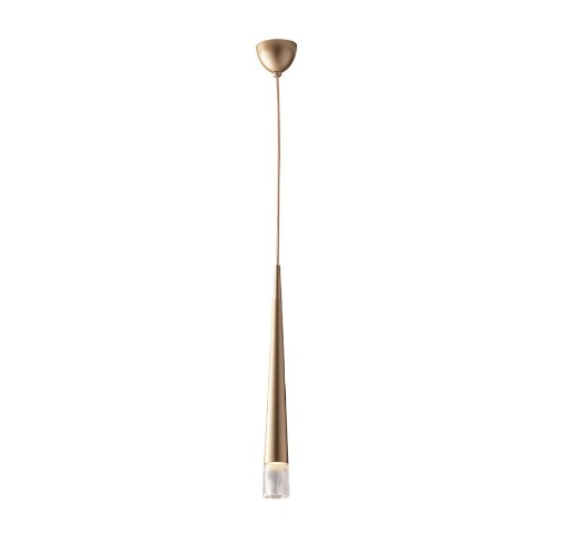 Immagine di Sospensione Cono Oro Pendente Isola Cucina Led GU10 Lancelot Fan Europe