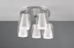 Immagine di Plafoniera Cromo Bicchieri Vetro Barret 48 cm Trio Lighting