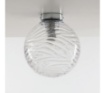 Immagine di Plafoniera Moderna Boccia Vetro Onde Sfera Trasparente 25 cm Nereide Fan Europe