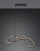 Immagine di Lampadario Nala Design Curvo Nero Per Tavolo Led 57w CCT Dimmerabile Trio