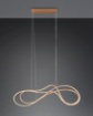 Immagine di Lampadario Oro Da Soggiorno Design Curvo Nala Led 57w CCT Dimmerabile Trio