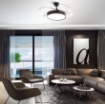 Immagine di Ventilatore Pale A Scomparsa Nero Silenzioso Con Luce Led Telecomando Open Perenz