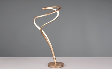Immagine di Lampada Da Tavolo Nala Spirale Oro Led Touch Dimmer CCT Trio