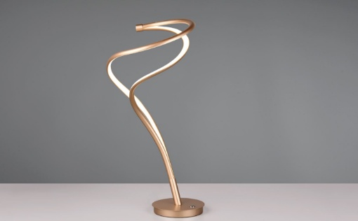 Immagine di Lampada Da Tavolo Nala Spirale Oro Led Touch Dimmer CCT Trio