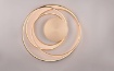 Immagine di Plafoniera Oro Design Curvo Led 57w CCT Dimmerabile Nala Trio